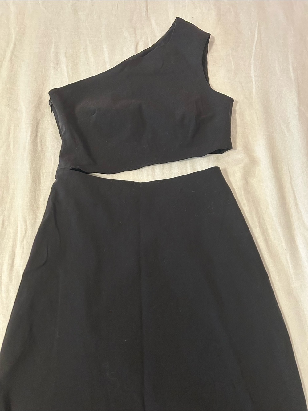 Paloma Wool Dell’arte Dress Black One-Shoulder Cutout Sz 34 (XS) - Picture 5 of 9